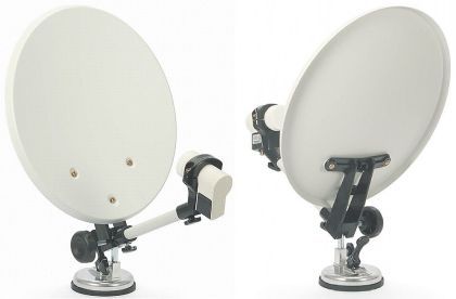 Antena de receptie prin satelit pentru camping, diametru 350mm, fara LNB