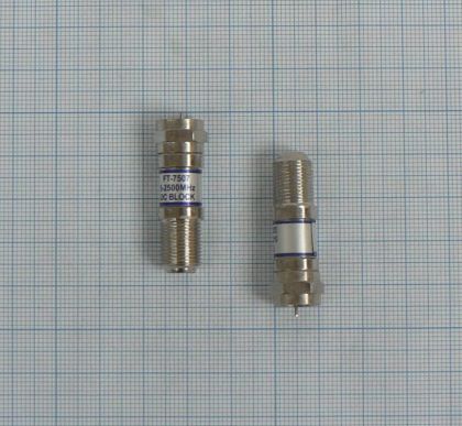 Filtru separator tensiune cc pentru retea de semnal antene/CATV, 1*IN-1*OUT