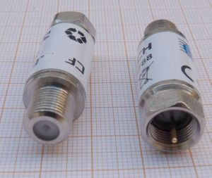 Protectie de semnal antene/CATV impotriva fulgerului, 1*IN-1*OUT, in banda 5-2400 MHz