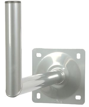 Suport de perete cu talpa 120×142×38mm, 4 gauri, 240×500mm, nichelat
