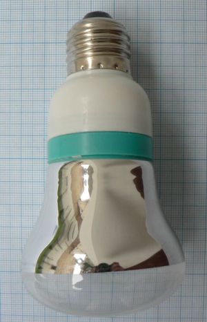 Bec cu oglinda cu 12 LED la 220Vca, alb
