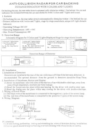 Senzor de parcare auto, set 4 bucati, model DP-06B