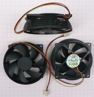 Ventilator, rotund, fi95mm, 12Vcc, cu senzor de turatie