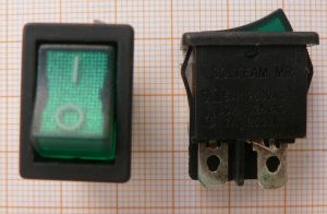 Intre_On-Off P Rosu 1cir/3po 6A/250V/20*13mm