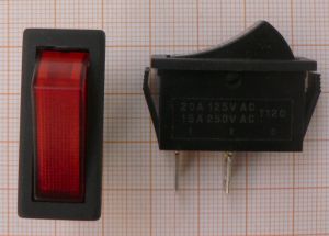 Intre basc On-Off P Negru 1cir/2po 15A/250V/31*11mm