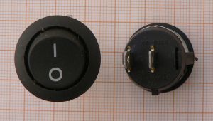 Intre_On-Off R Negru 1cir/2po 6A/250V/21mm