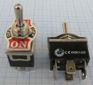Intre tija (On)-Off-(On) D Ni 2*2cir/6po/3poz 15A/250V/ fi12 mm