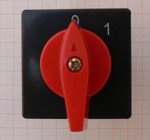 Intrerup rotativ Rosu/Negru On-Off R 1cir/4po 10A/380V 120*48*48/mm