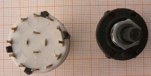 Intrerup rotativ de functii Negruf R 6cir/po A/0V fi 9 37*27mm