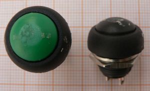  PushBut_OFF-(ON) R Negru 2po 1A/250Vac/12mm