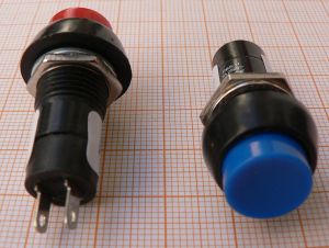 PushBut_Off-(On) R Negru 3A/250V/12.7mm fara retinere