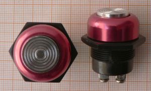PushBut_Off(-On) R Rosu 20A/12V /37*25*25 mm, 1 circuit, gaura fi 15 pentru ATV de pornire