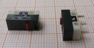Microintrerupator (limitator), fara lamele, negru, 1A/250V, 13x6x13mm (fara tija)