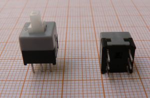 Push buton, 8,5x8,5mm, cu retinere