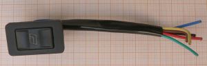 Intrerupator On-(Off)-On, negru, 1circ/2pol, 20A/12V, 36x20mm, pentru geam auto, 6 fire, iluminat
