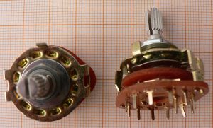 Comutator rotativ 12 pozitii, 31x32mm, diametru 9mm
