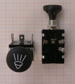 Intrerupator tragere OFF-ON-ON, max. 30A/12-24Vcc, terminal SQ, fixare panou fi10mm
