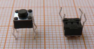 Push buton tip tast pocnitoare, Off-(On), 2x1circ/4pol, 4,5x4,8x4mm