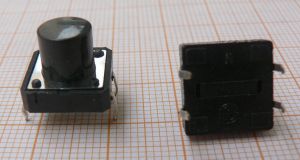 Push buton tip tast pocnitoare, Off-(On), 2x2circ/4pol, 12x12x9-10mm