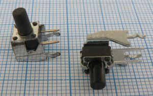 Push buton tip tast pocnitoare, Off-(On), 1circ/2pol, 6x6x9mm