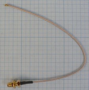Cablu pigtail, SMA R.P. mama + cablu RG178 + micro F tata, 20cm