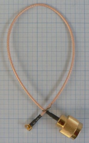 Cablu pigtail, N tata + cablu RG178 + MCX tata, 20cm
