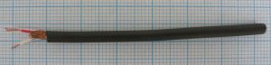 Cablu ecranat 2 fire, lavaliera, rotund, 2,9mm, negru