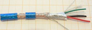Cablu 4 fire + ecran separat, albastru, 7x0,1mm, ecran 80x0,1mm + folie aluminiu