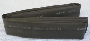 Tub termocontractabil,  diametrul initial 15 mm la final 7.5 mm, negru