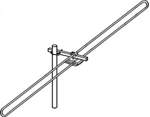 Antena FM, 88-108MHz, 0dBi, polarizare H, dipol inchis