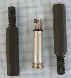 Mufa jack mama 6,3mm stereo, pe cablu 6,5mm (carcasa plastic)