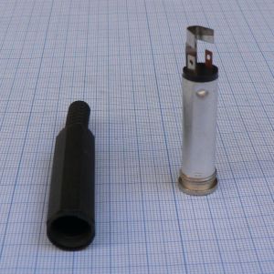 Mufa jack mama 6,3mm stereo, pe cablu 6,5mm (carcasa plastic)