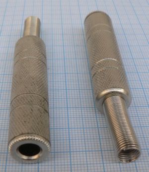 Mufa jack mama 6,3mm stereo, pe cablu 6,5mm (carcasa metalica)