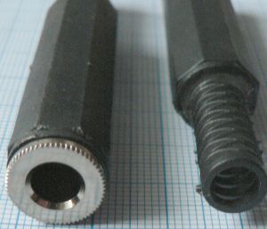 Mufa jack mama 6,3mm mono, pe cablu 6,5mm