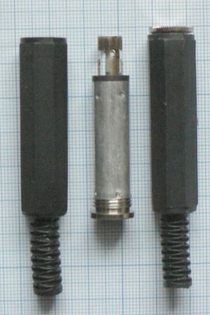 Mufa jack mama 6,3mm mono, pe cablu 6,5mm