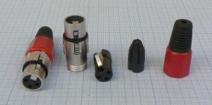 Mufa XLR-3 mama, pe cablu, 3pini