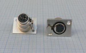 Mufa XLR-5 pini mama, 3.9mm, pe panou