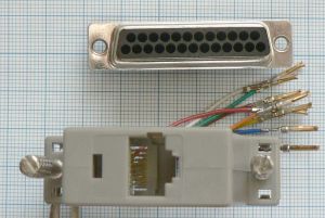 Adaptor/reductie 15 pini mama - UTP mama