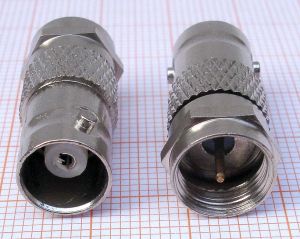 Adaptor/reductie F tata - BNC mama