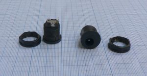 Mufa/conector DC mama, pe panou, 2,1mm (cod 0111011)