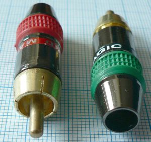 Mufa RCA tata, pe cablu 6mm