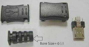 Mufa micro USB,tata, 5 pini pe cablu