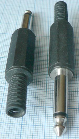Mufa Jack tata 6.3 mono, pe cablu 6.5mm