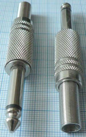 Mufa Jack tata 6.3 mono , pe cablu 6.5mm