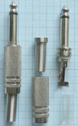 Mufa Jack tata 6.3 mono , pe cablu 6.5mm