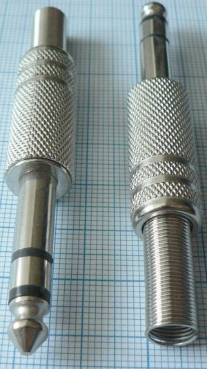 Mufa jack tata 6,3mm stereo, pe cablu 6,5mm (standard)