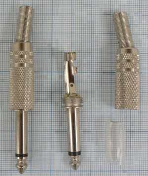 Mufa jack tata 6,3mm mono, pe cablu 7-8mm