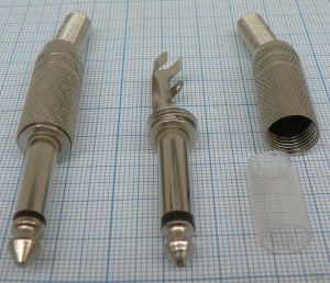 Mufa jack tata 6,3mm mono, pe cablu 7-8mm