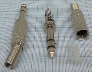 Mufa Jack tata 6.3 stereo , pe cablu  7-8mm