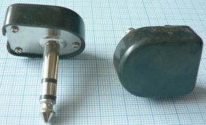 Mufa jack tata 6,3mm stereo, pe cablu 7mm
